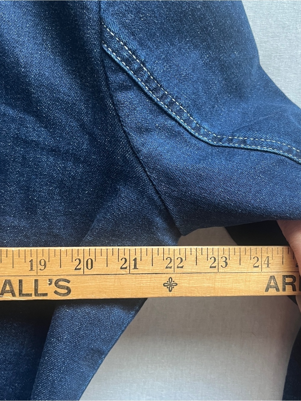 Anthropologie Pilcro Denim Trench Coat Jacket Striped Lined Belted Large - Picture 10 of 10